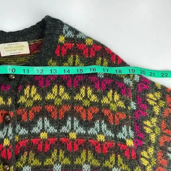 United Colors of Benetton Vintage Cardigan ASO Nadine Butler Hurley Twin Peaks S - Picture 7 of 16